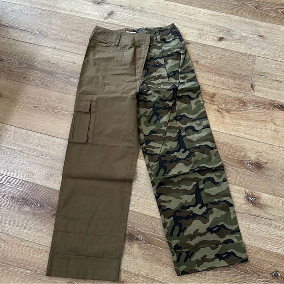Choosy Women’s Half Olive & Half Camo Style Cargo Pants Sz 2 NWT - Picture 2 of 11